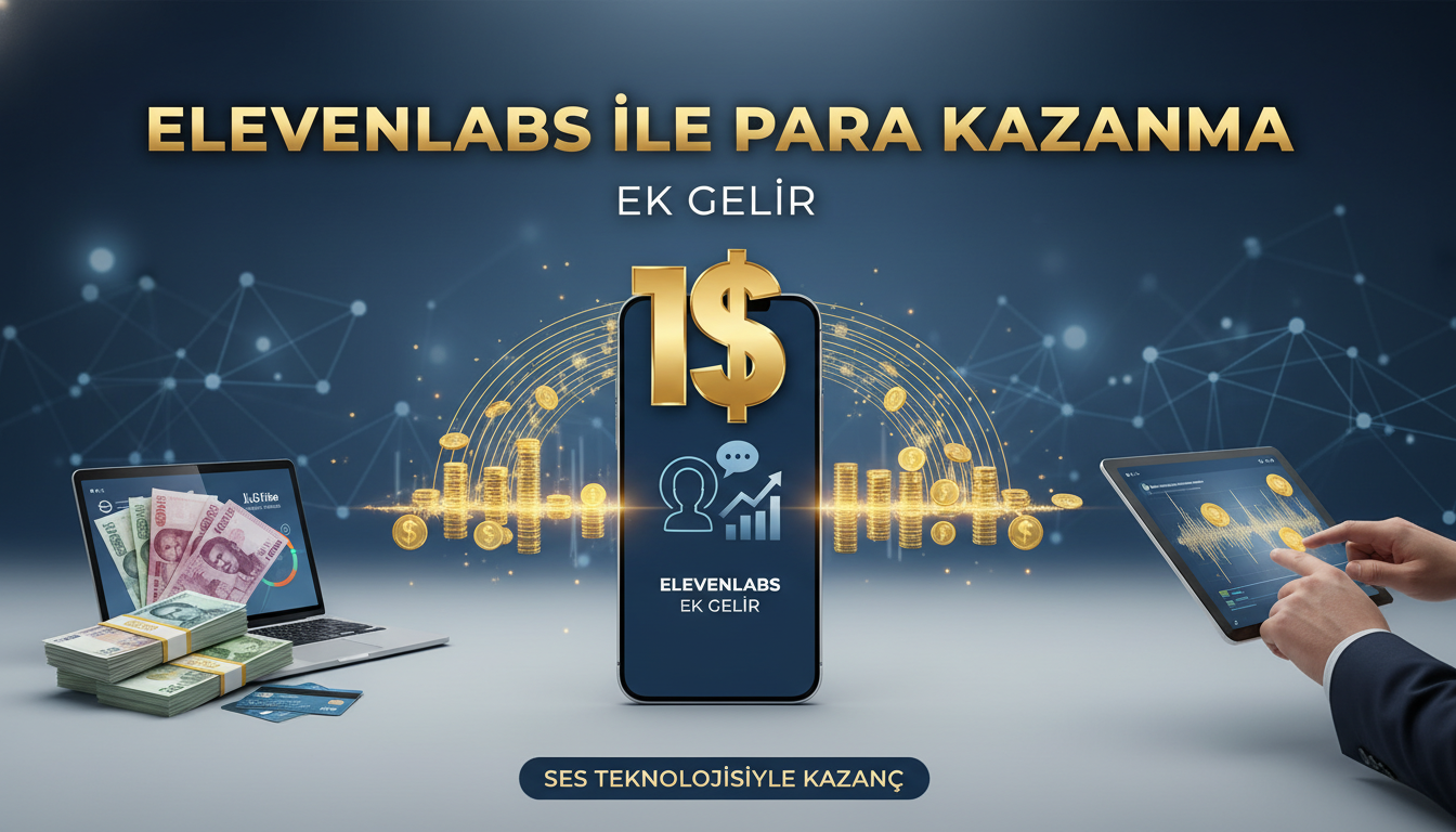 Illustration for blog section about: elevenlabs ile para kazanma ek gelir, image 1