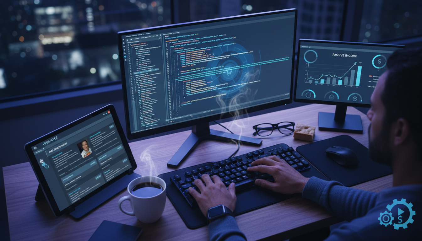 Illustration for blog section about: yazılım dünyasında ek işler, image 2