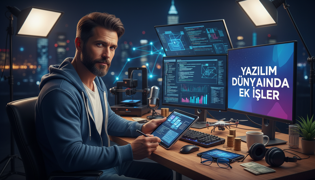 Illustration for blog section about: yazılım dünyasında ek işler, image 3
