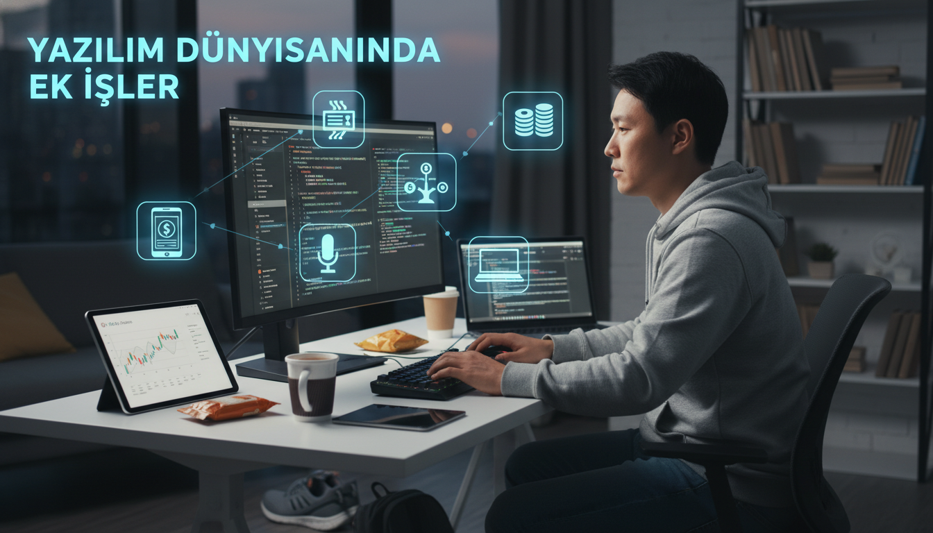 Illustration for blog section about: yazılım dünyasında ek işler, image 4