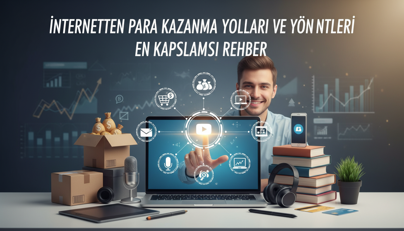 Illustration for blog section about: İnternetten Para Kazanma Yolları ve Yöntemleri en kapsamlı rehb