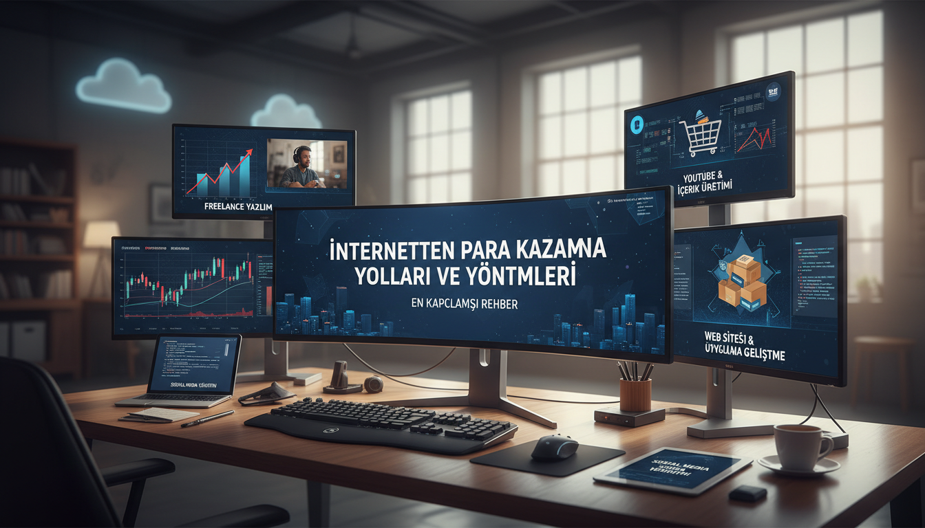 Illustration for blog section about: İnternetten Para Kazanma Yolları ve Yöntemleri en kapsamlı rehb