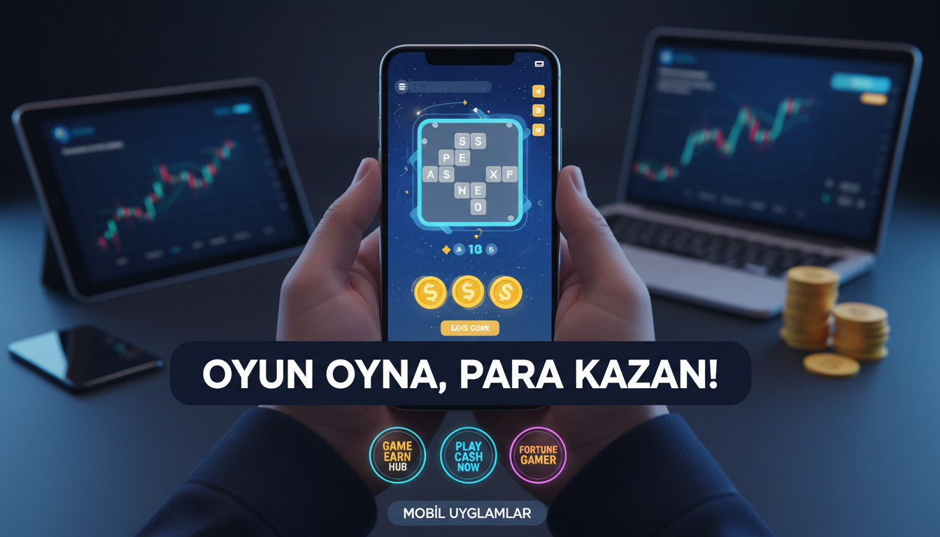 Illustration for blog section about: mobil uygulamada oyun oynayarak para kazandıran siteler, image 