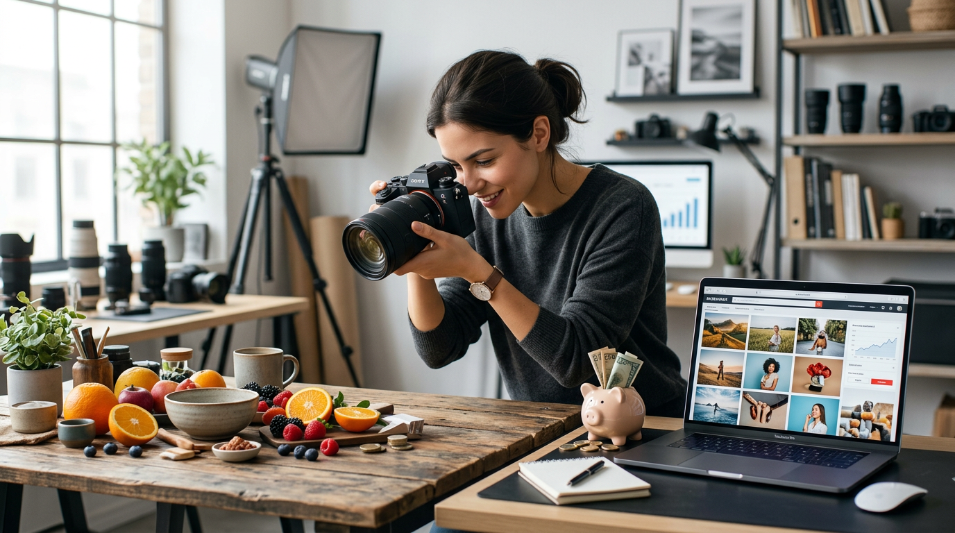 Illustration for blog section about: Stok Fotoğrafçılığı Nedir, Nasıl Para Kazanılır?, image 1